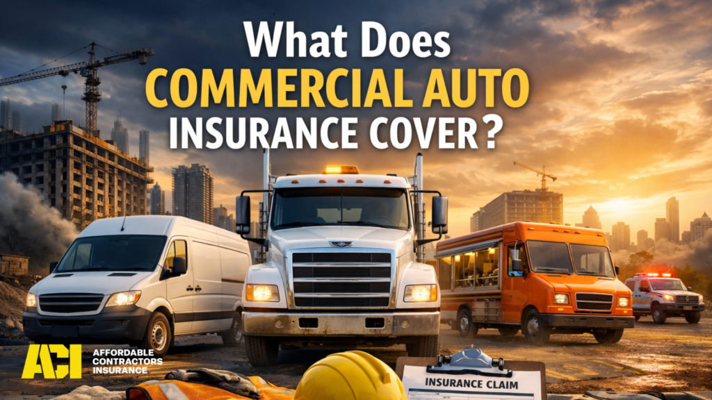 What does commercial auto insurance cover?