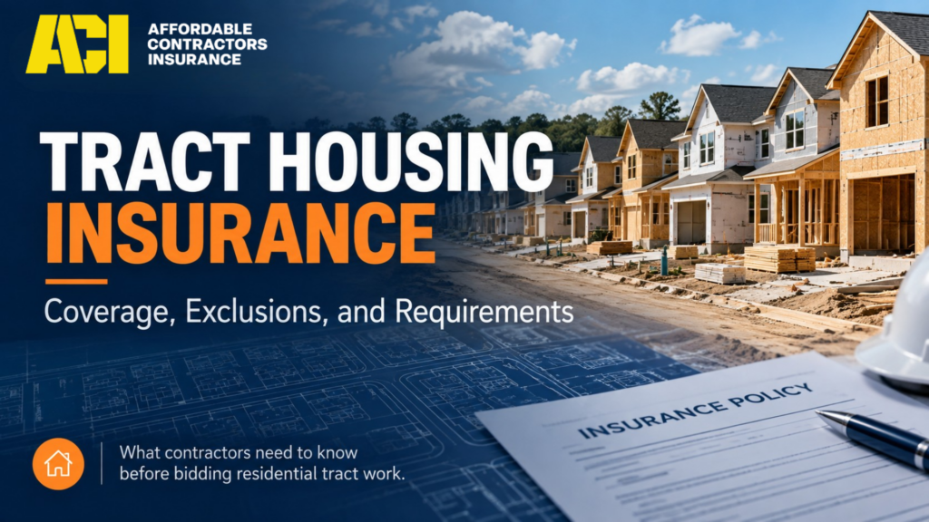 Tract Housing Insurance for Contractors