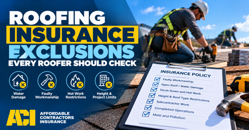Roofing Insurance Exclusions Checklist
